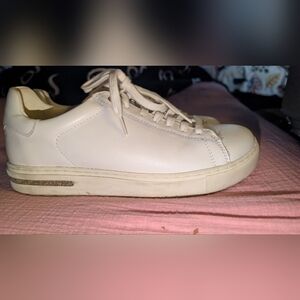 Birkenstock Bend Low Size 39 Ladies 8 White Natural Leather Low Shoes Sneakers